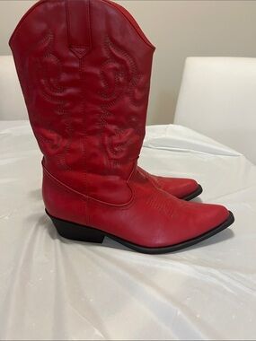 Madden Girl Red Western-Style Cowboy Boots